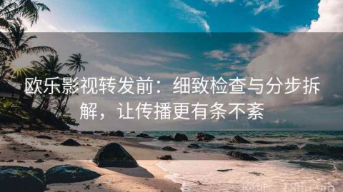 欧乐影视转发前：细致检查与分步拆解，让传播更有条不紊