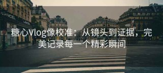 糖心Vlog像校准：从镜头到证据，完美记录每一个精彩瞬间