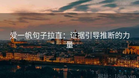 爱一帆句子拉直：证据引导推断的力量