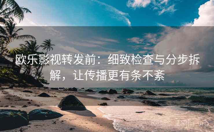 欧乐影视转发前：细致检查与分步拆解，让传播更有条不紊